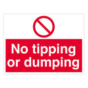 No Tipping or Dumping Sign